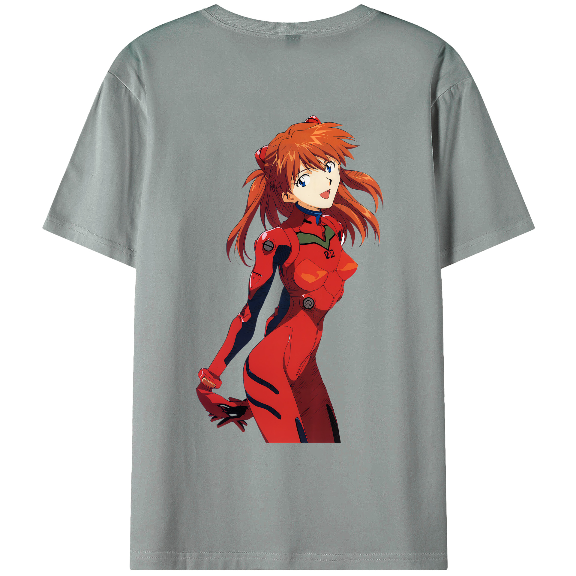 （画像用） EVA 新世紀エヴァンゲリオン 綿100％ メンズ半袖Tシャツ（バックプリント） 通気性
